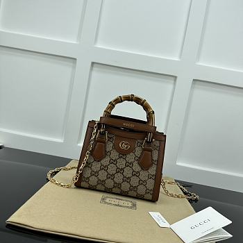 Gucci Diana Mini Tote Bag 707449 Brown Size 20 x 16 x 10 cm
