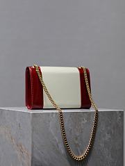 YSL Kate Small In Nappa Leather White/Red 742580 Size 20x13.5x6cm - 4