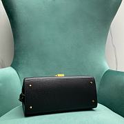 YSL Cassandra Medium Top Handle Bag In Grain De Poudre Embossed Leather 623931 Black Size 24,5 X 20 X 11,5 CM - 5