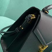 YSL Cassandra Medium Top Handle Bag In Grain De Poudre Embossed Leather 623931 Black Size 24,5 X 20 X 11,5 CM - 4