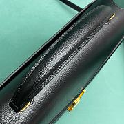 YSL Cassandra Medium Top Handle Bag In Grain De Poudre Embossed Leather 623931 Black Size 24,5 X 20 X 11,5 CM - 2