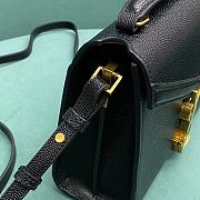 YSL Cassandra Mini Top Handle Bag In Grain De Poudre Embossed Leather 623930 Black Size 20 X 16 X 7,5 CM - 3