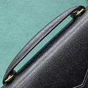 YSL Cassandra Mini Top Handle Bag In Grain De Poudre Embossed Leather 623930 Black Size 20 X 16 X 7,5 CM - 2