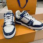 Louis Vuitton Icon LV Trainer Sneaker Blue Denim - 5