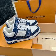 Louis Vuitton Icon LV Trainer Sneaker Blue Denim - 4