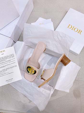 Forever Dior Heeled Slide Nude Calfskin