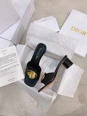Forever Dior Heeled Slide Black Calfskin - 1