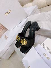 Forever Dior Heeled Slide Black Calfskin - 2