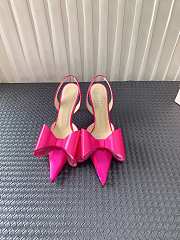 MACH & MACH Le Cadeau Satin Slingback Pumps Fuchsia Pink 10cm - 2