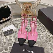 Chanel G45370 Slingbacks Coral Pink & Black - 3