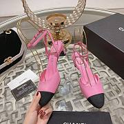 Chanel G45370 Slingbacks Coral Pink & Black - 2