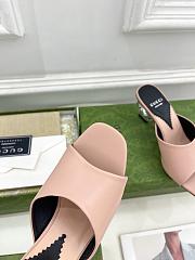 Gucci Women's Interlocking G Heel Sandal Light Pink ‎772569 - 3