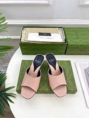 Gucci Women's Interlocking G Heel Sandal Light Pink ‎772569 - 2