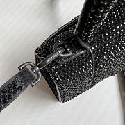 Balenciaga Women's Hourglass Xs Handbag With Rhinestones In Black Size 19x8x13cm - 5