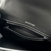 Balenciaga Women's Hourglass Small Handbag Crocodile Embossed In Black Size 23x10x24cm - 2
