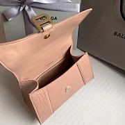 Balenciaga Women's Hourglass Small Handbag Crocodile Embossed In Nude Size 23x10x24cm - 4
