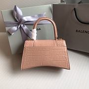 Balenciaga Women's Hourglass Small Handbag Crocodile Embossed In Nude Size 23x10x24cm - 5