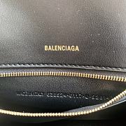 Balenciaga Women's Hourglass Small Handbag Crocodile Embossed Black/Gold Hardware Size 23x10x24cm - 2