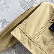 Prada Cropped Poplin Jacket Beige - 3