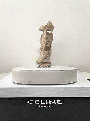 Celine Medium Tilly Bag In Shiny Calfskin White Size 22 X 13.5 X 4 CM - 3