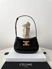 Celine Medium Tilly Bag In Shiny Calfskin Black Size 22 X 13.5 X 4 CM - 1