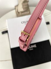 Celine Medium Tilly Bag In Shiny Calfskin Pink Size 22 X 13.5 X 4 CM - 4