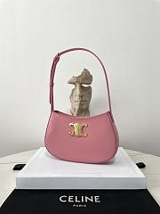 Celine Medium Tilly Bag In Shiny Calfskin Pink Size 22 X 13.5 X 4 CM - 3