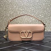 Valentino Locò Calfskin Shoulder Bag Rose Size 27x13x6 cm - 1
