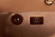 Chanel Small Backpack Grained Shiny Calfskin AS3787 Brown Size 17.5-16.5-10 cm - 5