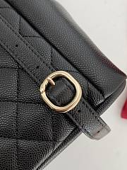 Chanel Small Backpack Grained Shiny Calfskin AS3787 Black Size 17.5-16.5-10 cm - 5