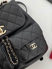 Chanel Small Backpack Grained Shiny Calfskin AS3787 Black Size 17.5-16.5-10 cm - 2