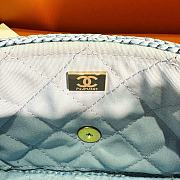 Chanel Mini Flap Bag Raffia Effect Blue AS4518 Size 12.5 × 19.5 × 6.5 cm - 5