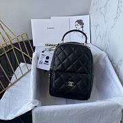 Chanel Classic Mini Backpack AP3753 Grained Black Size 18 × 13 × 9 cm - 1