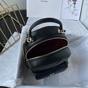 Chanel Classic Mini Backpack AP3753 Grained Black Size 18 × 13 × 9 cm - 5