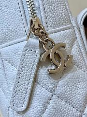 Chanel Classic Mini Backpack AP3753 Grained White Size 18 × 13 × 9 cm - 5