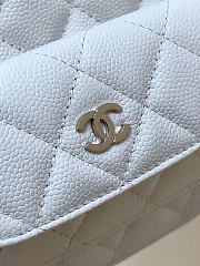 Chanel Classic Mini Backpack AP3753 Grained White Size 18 × 13 × 9 cm - 3