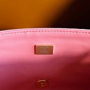 Chanel Mini Classic Handbag Embroidered Satin Yellow, Purple & Pink A69900 Size 12 × 20 × 6 cm - 2
