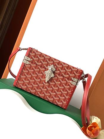 Goyard Cassette Trunk Bag Red Size 15 x 6.5 x 21 cm