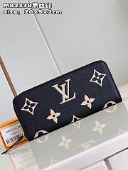 Louis Vuitton M82338 Clémence Wallet Black/Beige Monogram Size 20 x 9 x 2 cm - 1