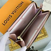 Louis Vuitton N41626 Clémence Wallet Rose Damier Ebene Size 19.5 x 9 x 1.5 cm - 3