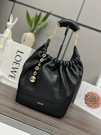 Loewe Small Squeeze Bag In Nappa Lambskin Black Size 29X24X10.5 cm