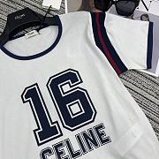 Celine 16 Boxy T-Shirt In Cotton Jersey White - 3