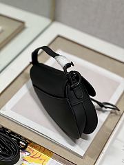 Dior Mini Saddle Bag With Strap Black Ultramatte Calfskin Size 19 x 16 x 5 cm - 2