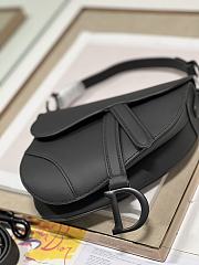 Dior Mini Saddle Bag With Strap Black Ultramatte Calfskin Size 19 x 16 x 5 cm - 3