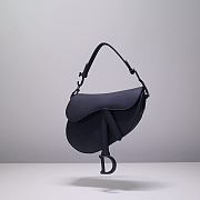 Dior Mini Saddle Bag Black Ultramatte Calfskin Size 21 x 18 x 5 cm - 1
