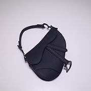 Dior Mini Saddle Bag Black Ultramatte Calfskin Size 21 x 18 x 5 cm - 5