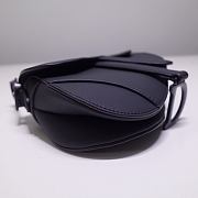 Dior Mini Saddle Bag Black Ultramatte Calfskin Size 21 x 18 x 5 cm - 3