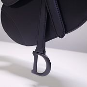 Dior Mini Saddle Bag Black Ultramatte Calfskin Size 21 x 18 x 5 cm - 2