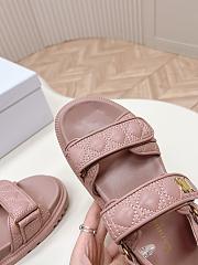 Dioract Sandal Pink Quilted Cannage Calfskin - 2