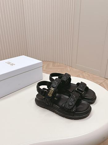 Dioract Sandal Black Quilted Cannage Calfskin